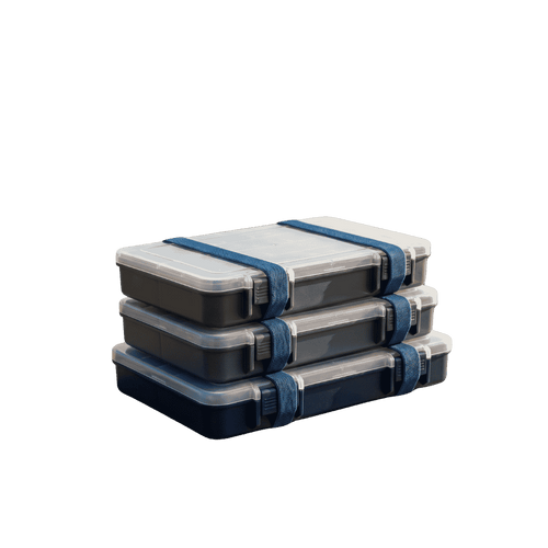 Kragg Tackle Box Set — Stackable Clear-Lid Organizer Cases for Fishing Gear